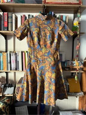 Vintage! Lillian Russell Paisley Short Sleeve Mini Dress